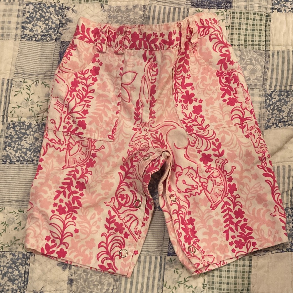 Vintage Lilly Pulitzer Pink Floral Kids Pants
